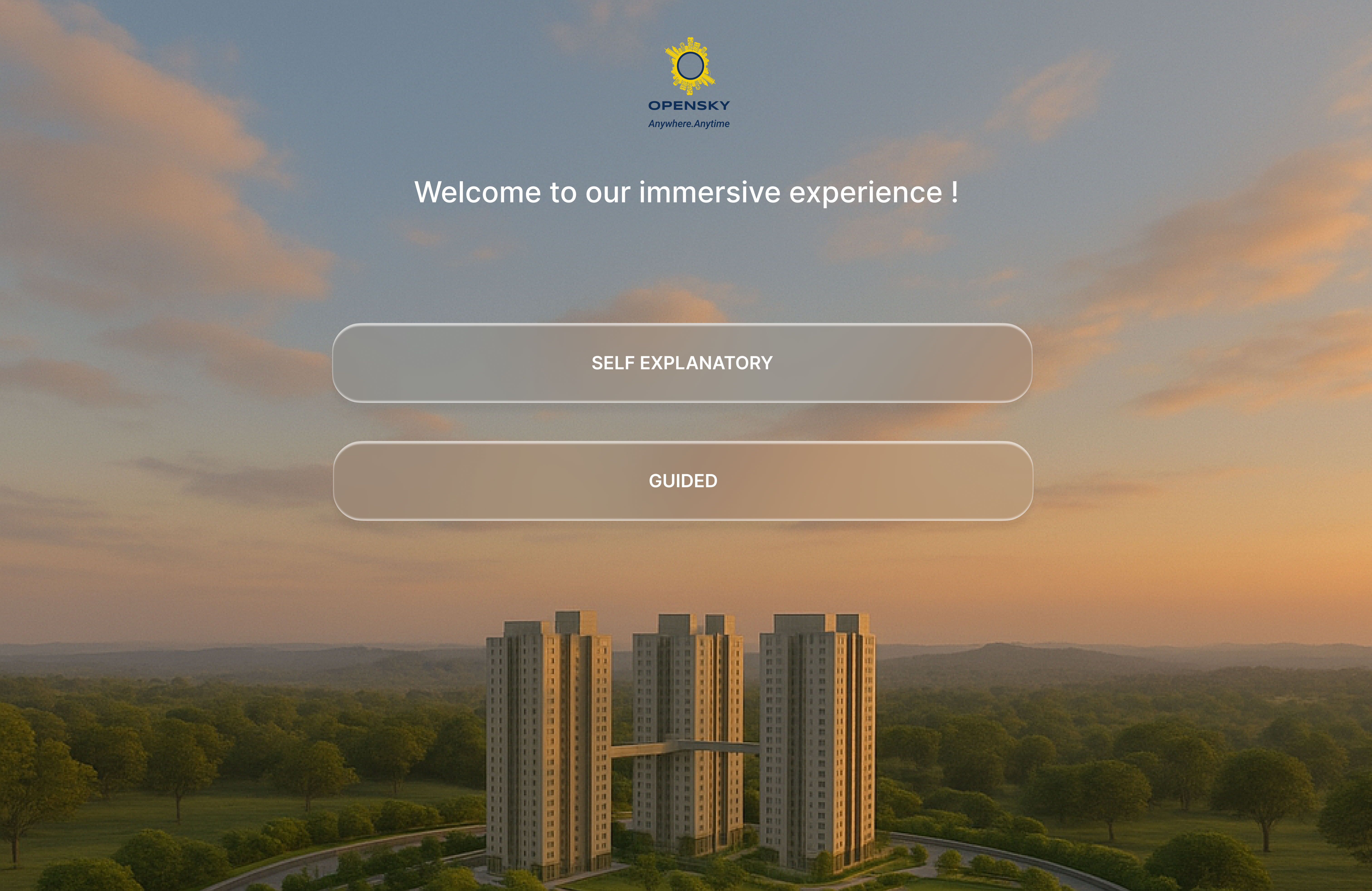 OpenSky VR — skywalk exterior view with navigation