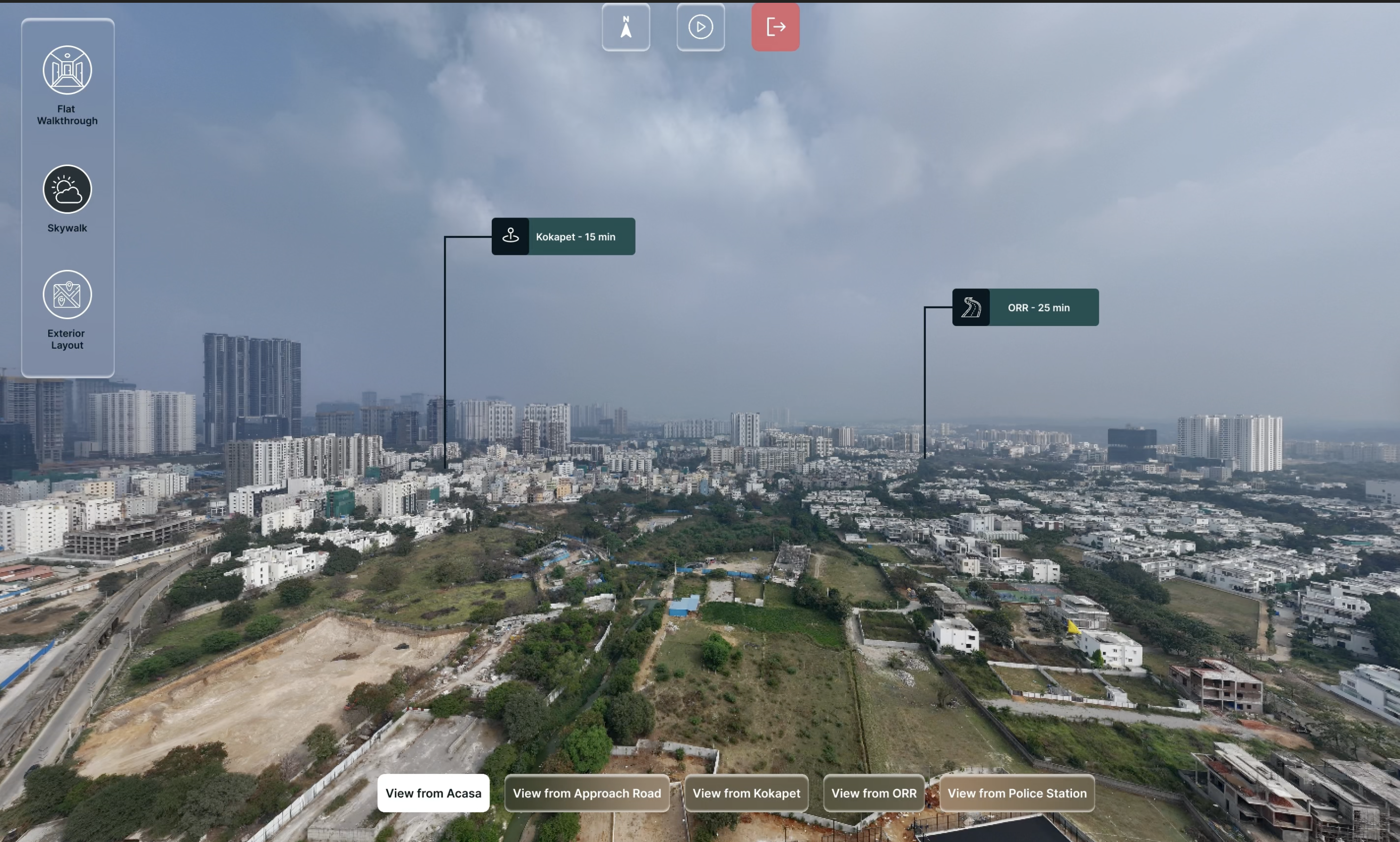 OpenSky VR — welcome screen